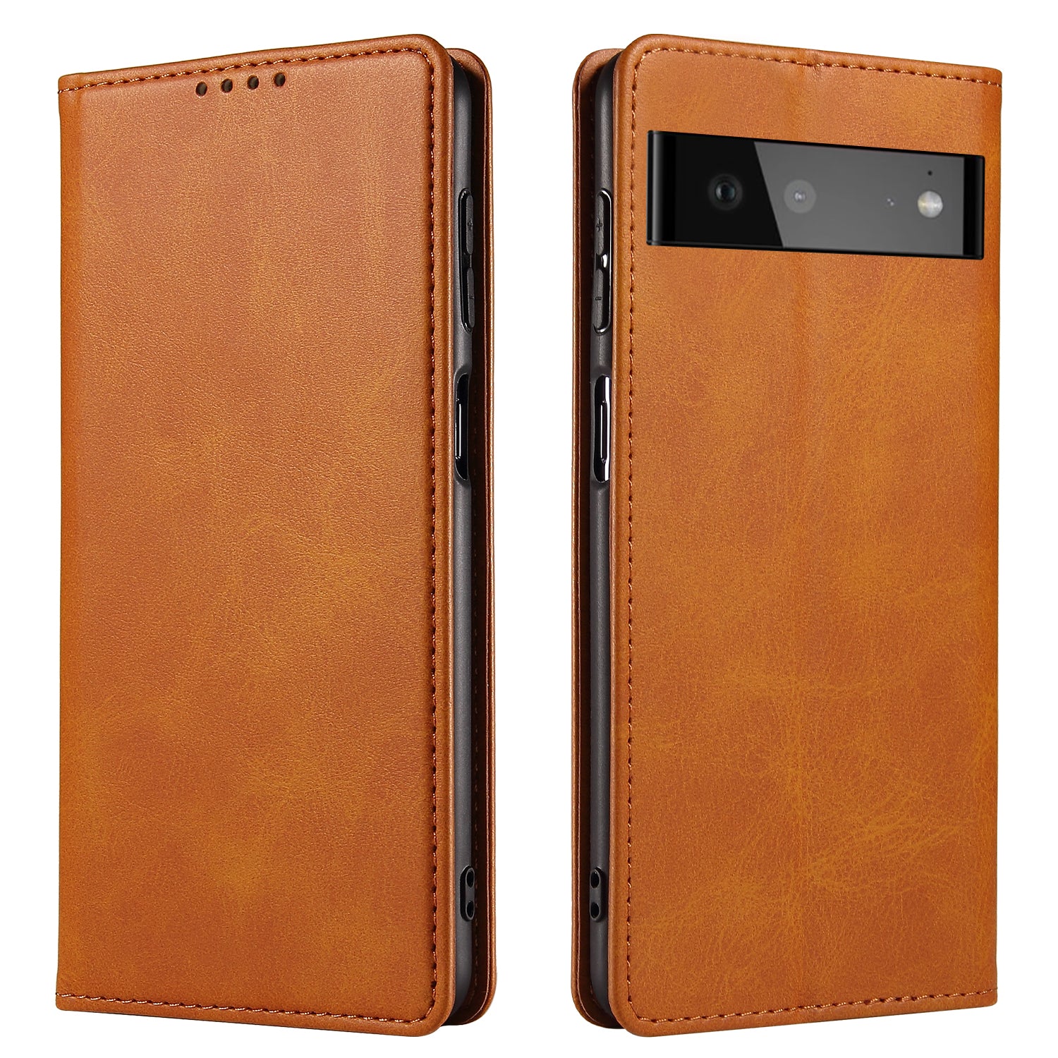 Phone Case For Google Pixel 6 PU Leather Business Style Anti-scratch Protective Cover with Wallet Stand Phone Shell Phone Case For Google Pixel 6 PU Leather Business Style Anti-scratch Protective Cover with Wallet Stand Phone Shell